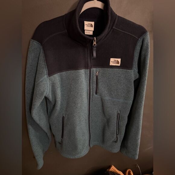 The Northface Zip Men's Fleece Jacket Size Small Two Tone Blue - Picture 2 of 12